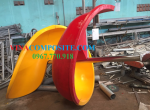 Máng xoắn trẻ em, cầu trượt máng xoắn 1 vòng  