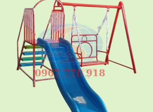 Bộ xích đu, cầu trượt ngoài trời cho bé